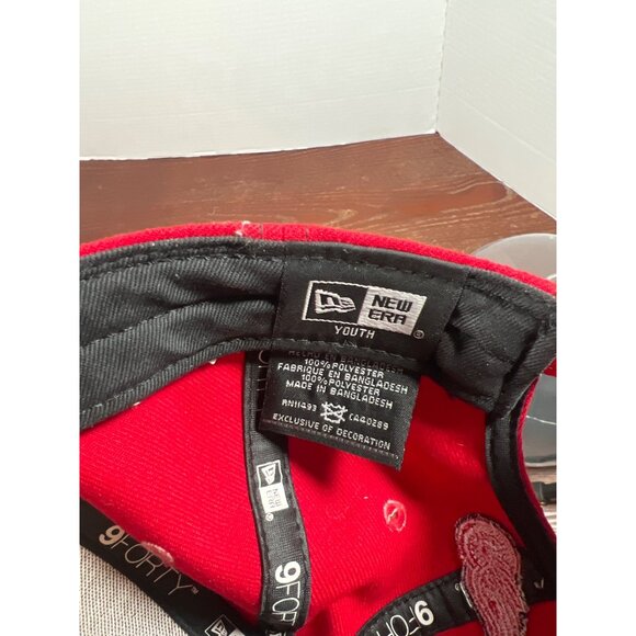 Detroit Red Wings Youth Adjustable Red Cap By New Era - Polyester X3 - Picture 4 of 4